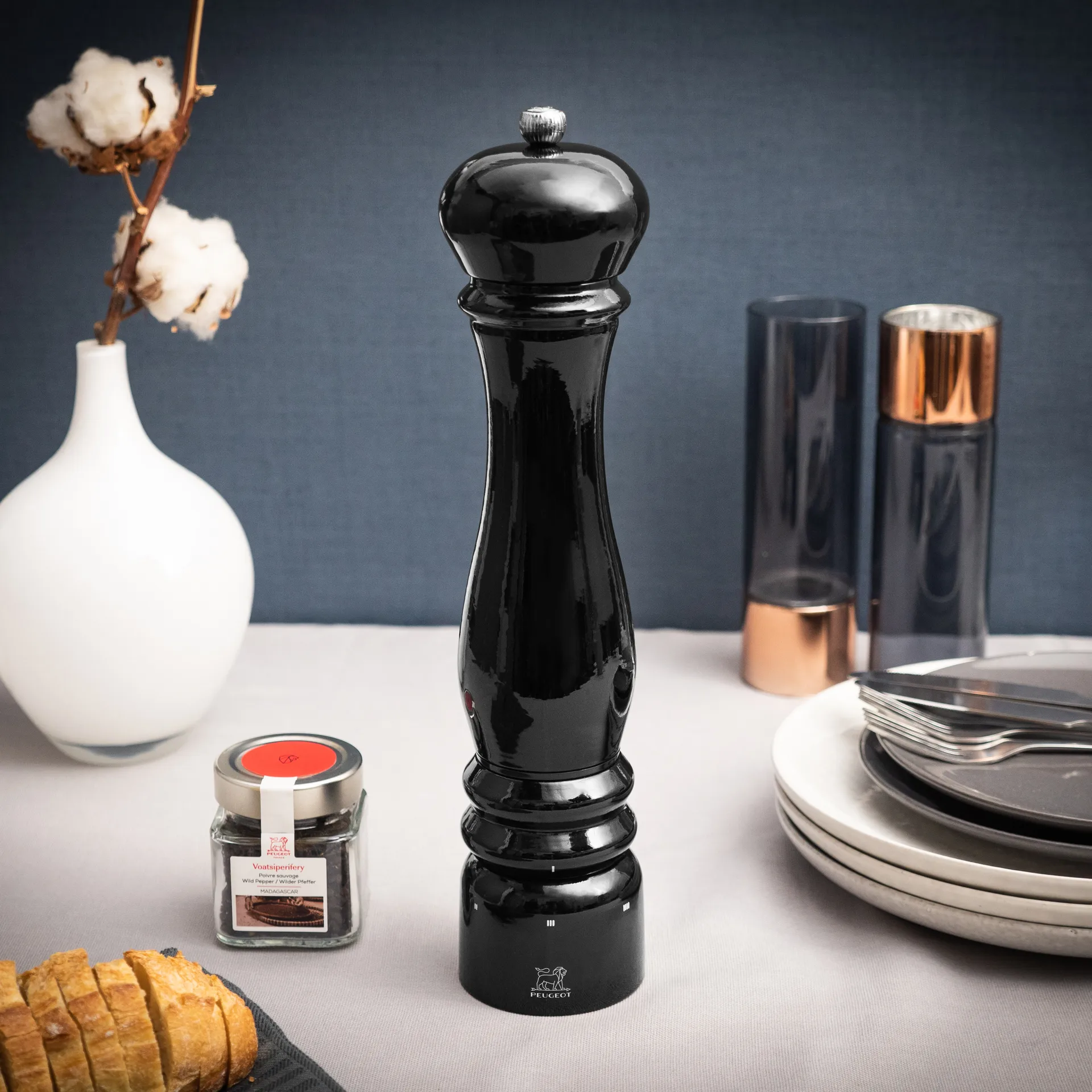 Moulin à sel électrique Paris 34 cm, Noir Peugeot