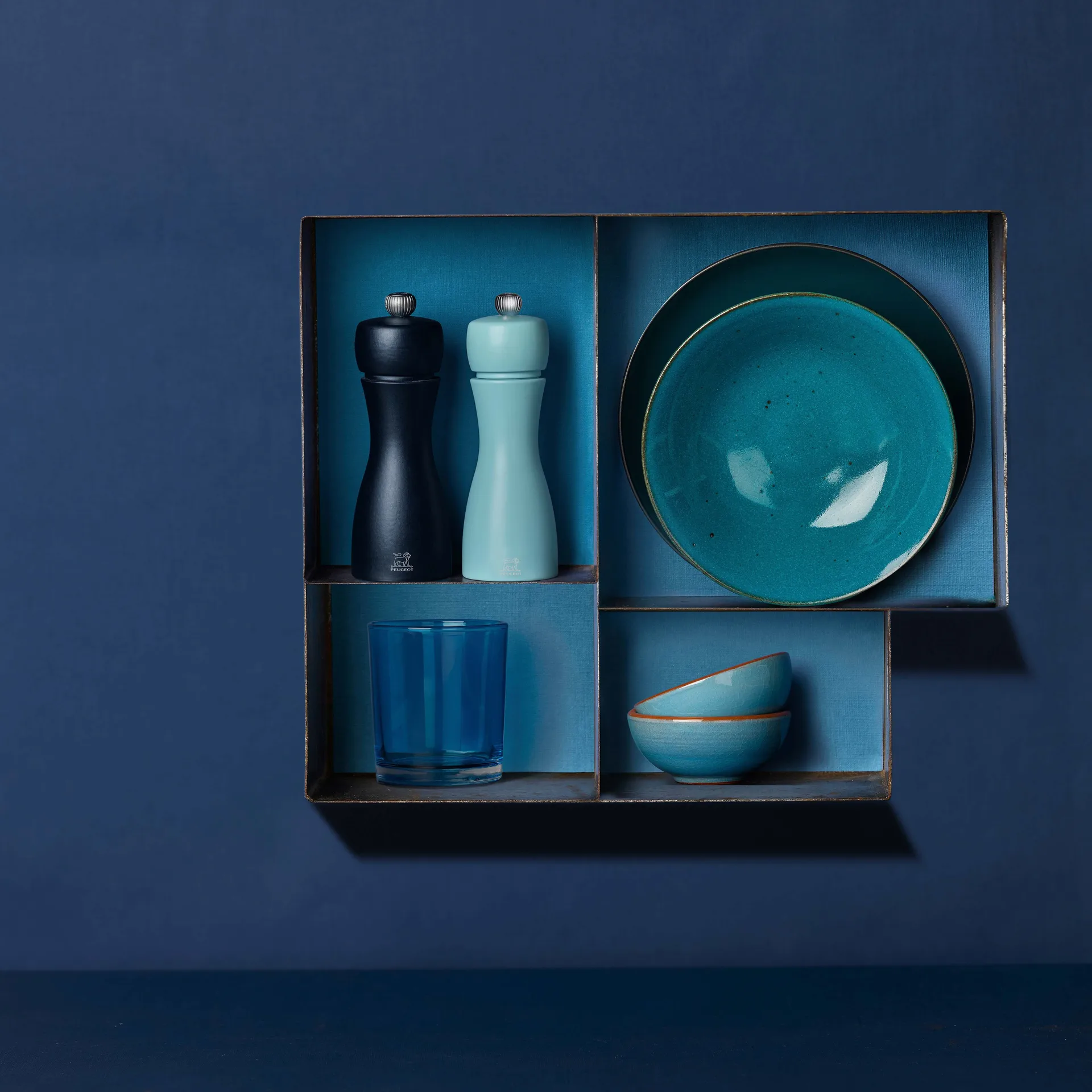 Set de moulins à sel et à poivre Tahiti Air 15 cm, Night & azur Peugeot