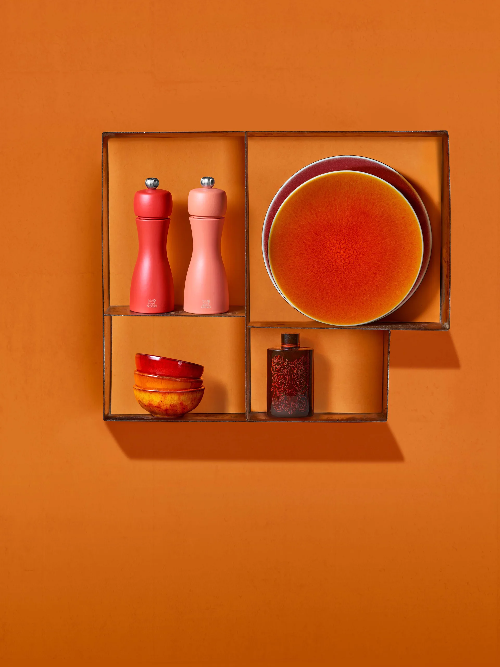 Set de moulins à sel et à poivre Tahiti Fire 15 cm, Bricks & flame Peugeot