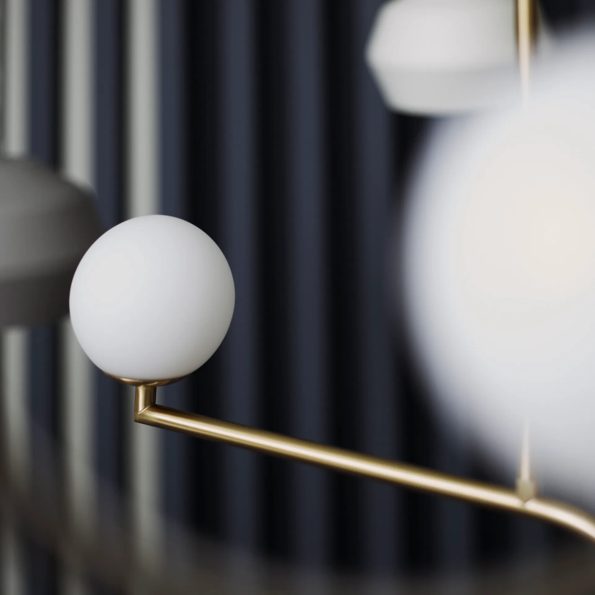 Lampe à suspension Mobil 70, laiton Pholc