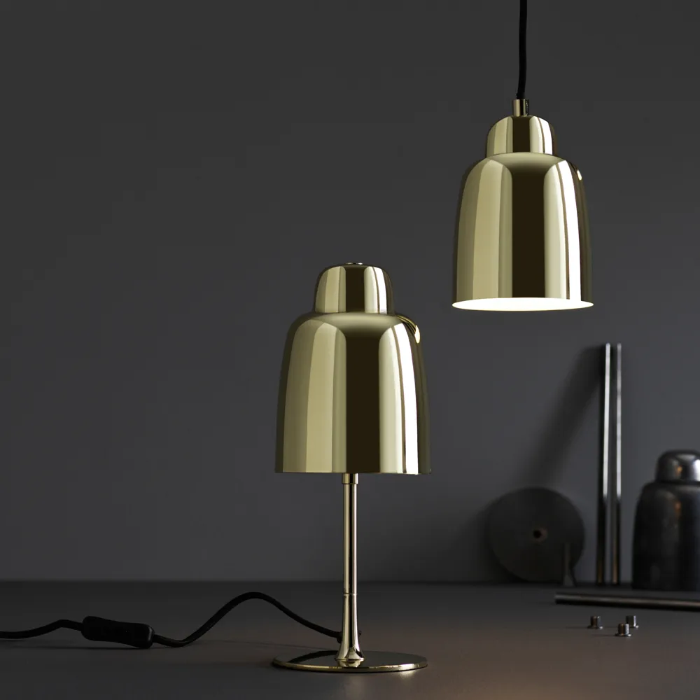 Lampe de table Champagne 30, or brossé Pholc