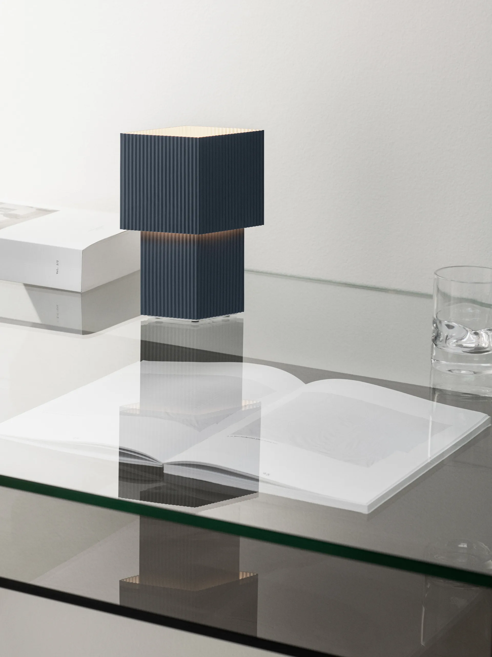 Lampe de table Romb Mini portable 19 cm, Blue stone Pholc