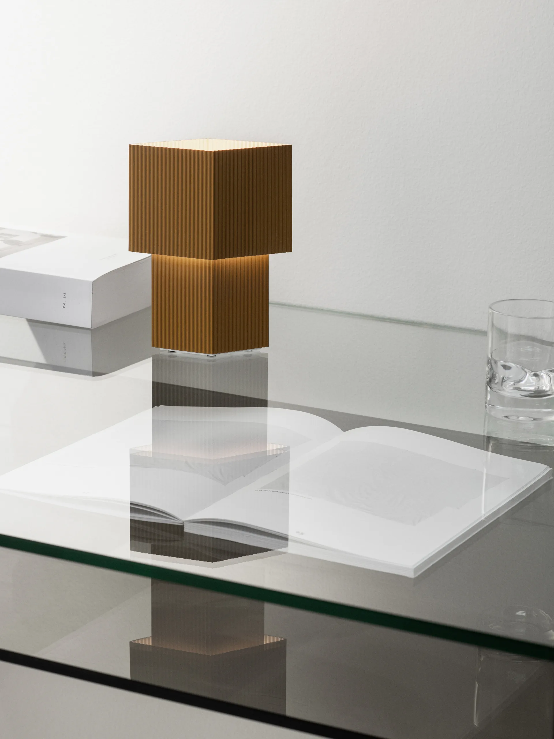 Lampe de table Romb Mini portable 19 cm, Cumin Pholc