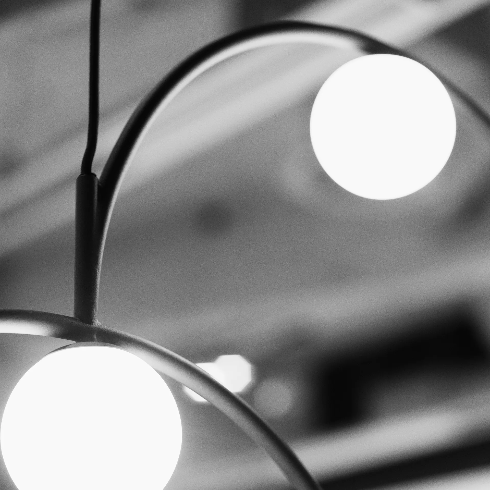 Suspension Bounce 116, Noir-verre opale Pholc