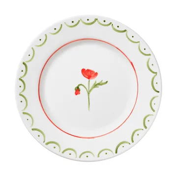 Cottage Flower assiette à salade - Poppy Red, 22 cm - Pick a Poppy