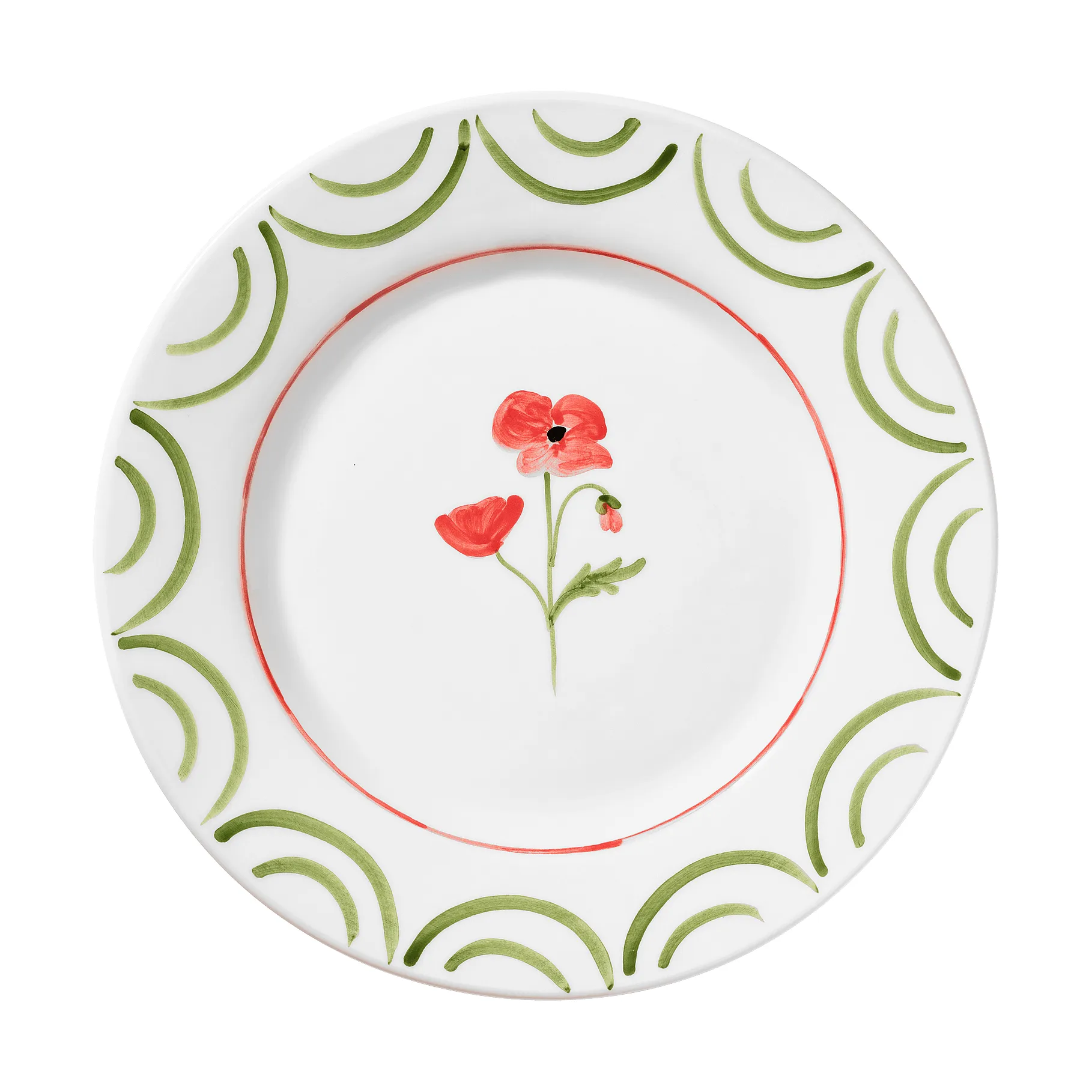 Cottage Flower assiette, Poppy Red, 28 cm Pick a Poppy