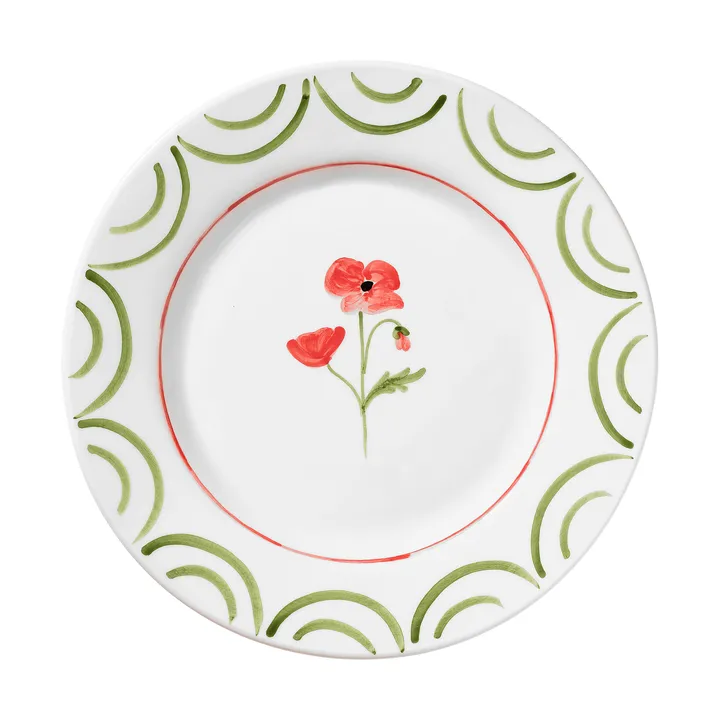 Cottage Flower assiette - Poppy Red, 28 cm - Pick a Poppy