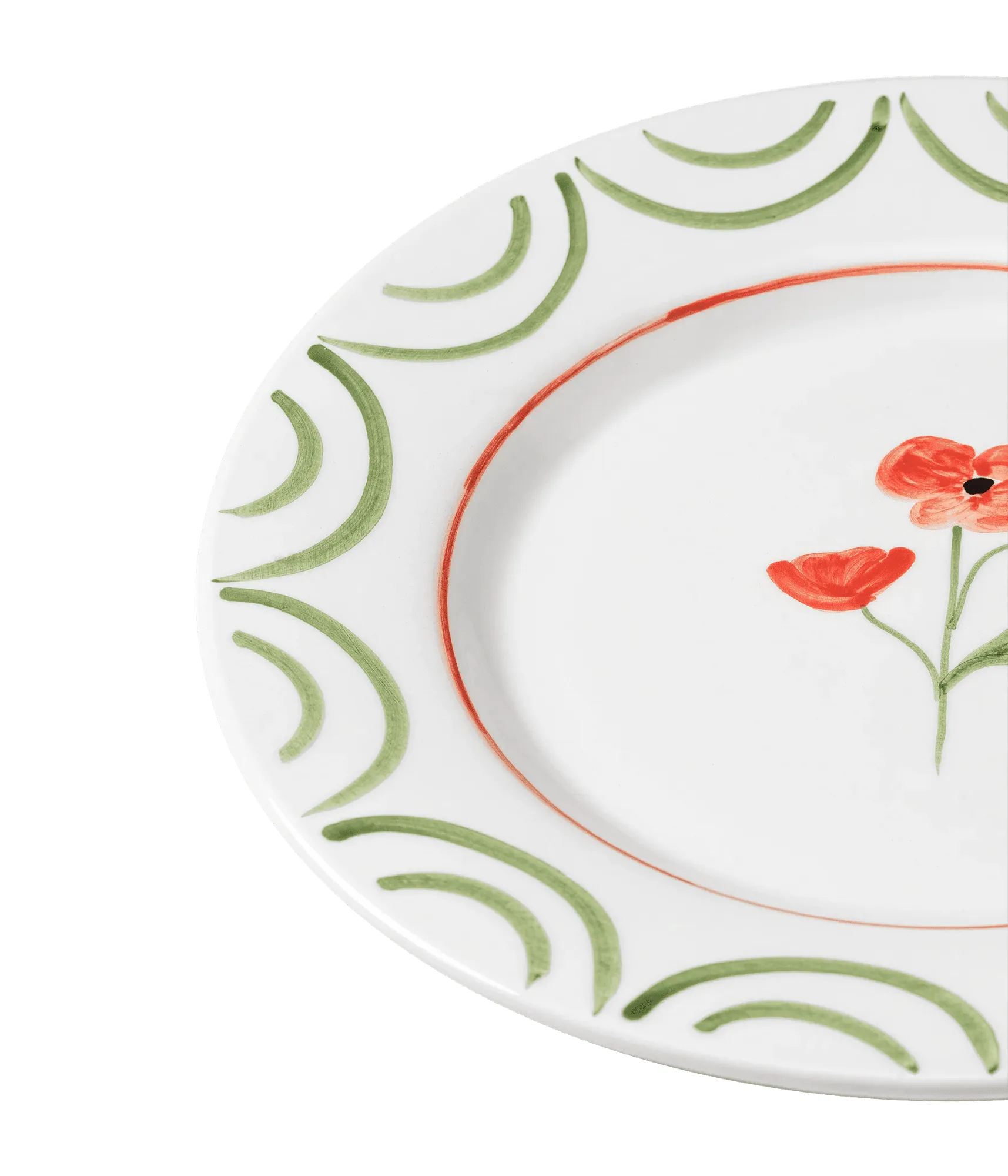 Cottage Flower assiette, Poppy Red, 28 cm Pick a Poppy
