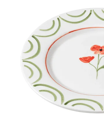 Cottage Flower assiette - Poppy Red, 28 cm - Pick a Poppy