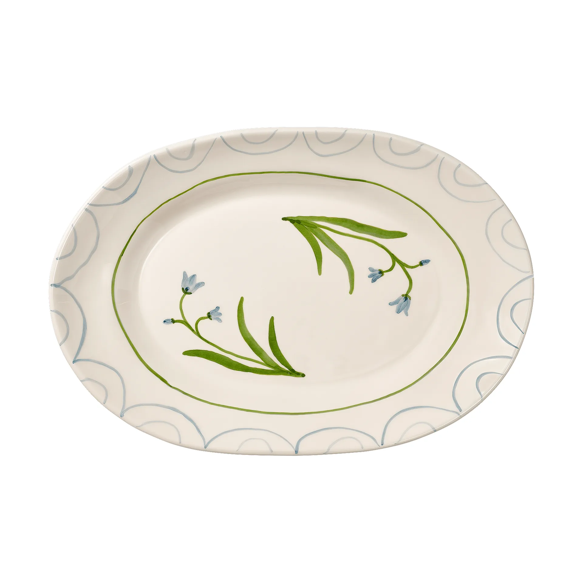 Cottage flower Blue Bell plat de service, Light Blue, 38,5 cm Pick a Poppy