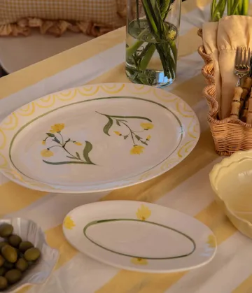 Cottage Flower plat de service - Yellow, 32 cm - Pick a Poppy