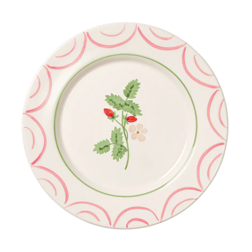 Cottage flower Wild Strawberry assiette, Red, 28 cm Pick a Poppy