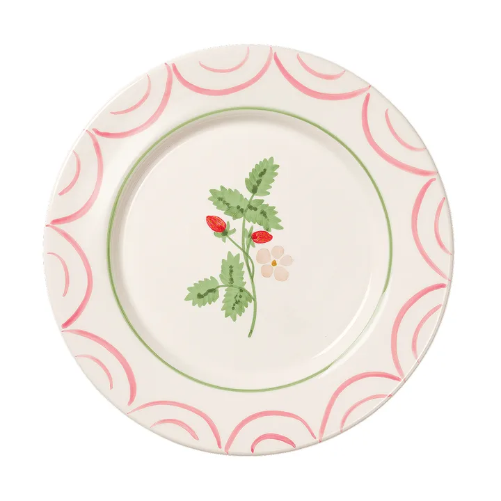Cottage flower Wild Strawberry assiette - Red, 28 cm - Pick a Poppy