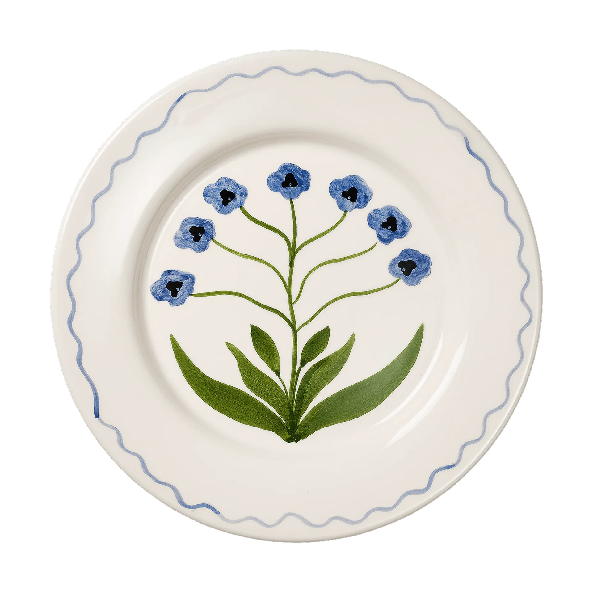 Madelen Möllard Pansy assiette, Blue, 28 cm Pick a Poppy