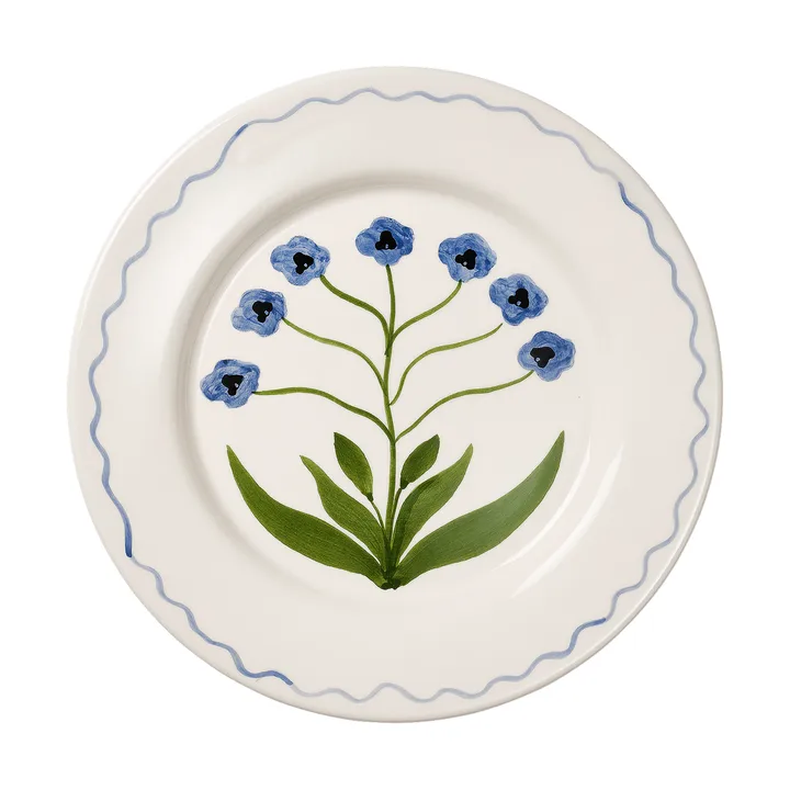 Madelen Möllard Pansy assiette - Blue, 28 cm - Pick a Poppy
