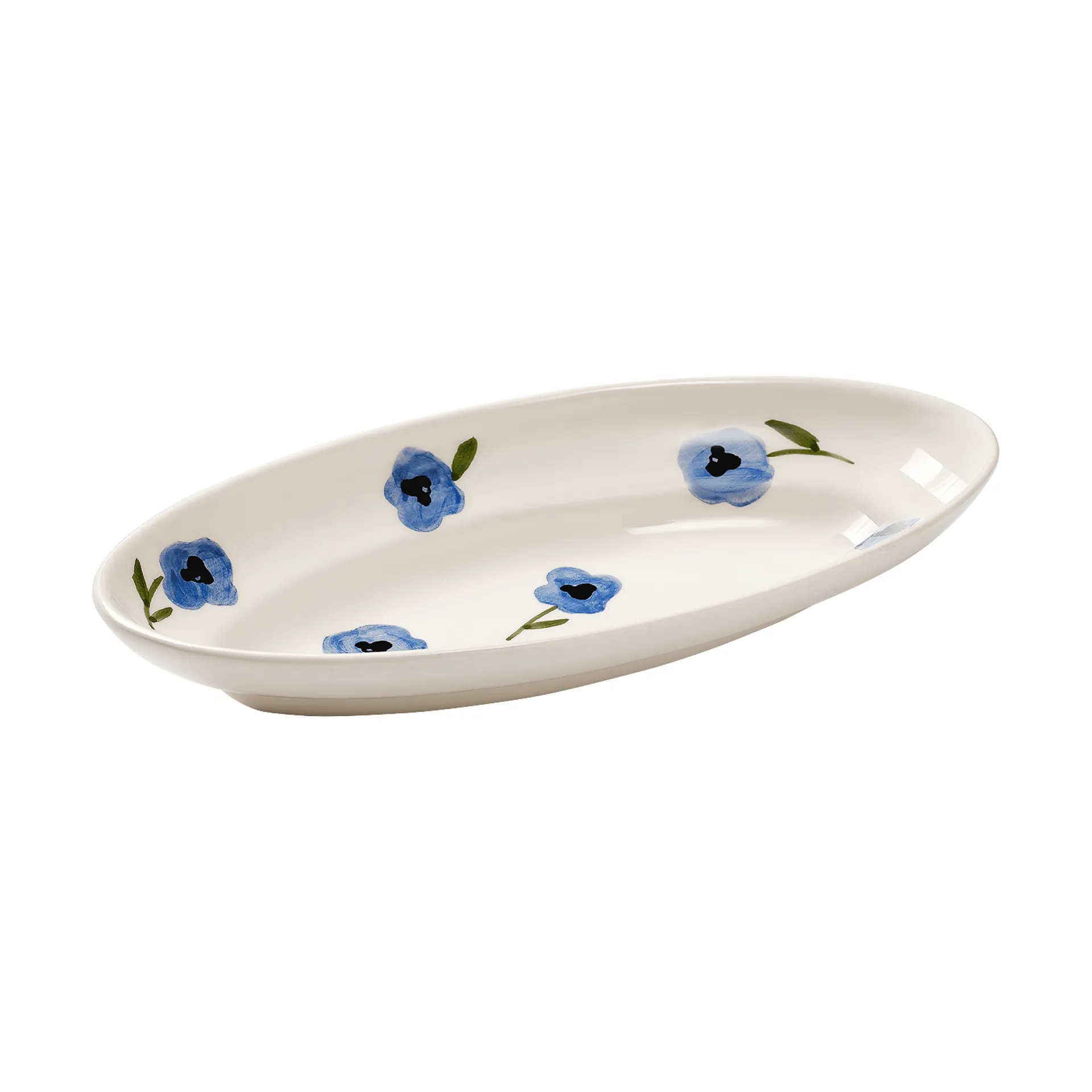 Madelen Möllard Pansy plat de service, Blue, small, 22,5 cm Pick a Poppy