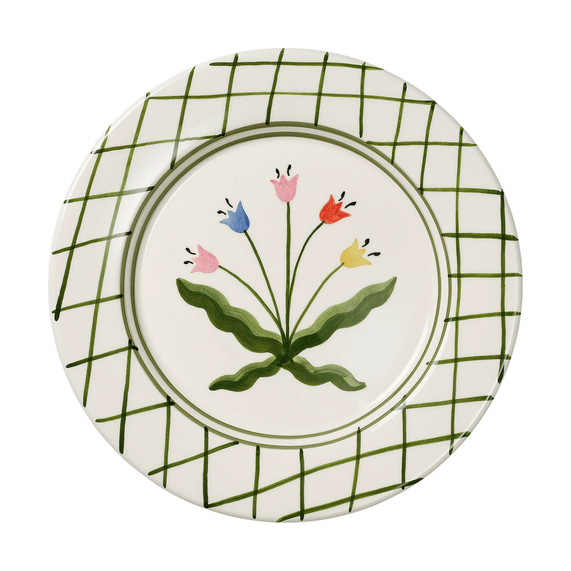 Madelen Möllard Tulip assiette, Green, 28 cm Pick a Poppy