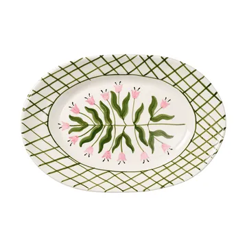 Madelen Möllard Tulip plat de service - Green, 38,5 cm - Pick a Poppy