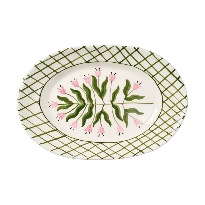 Madelen Möllard Tulip plat de service - Green, 38,5 cm - Pick a Poppy