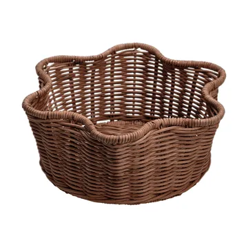Rattan Round panier - marron foncé, 23 cm - Pick a Poppy