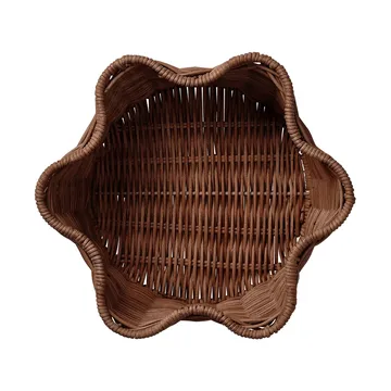 Rattan Round panier - marron foncé, 23 cm - Pick a Poppy