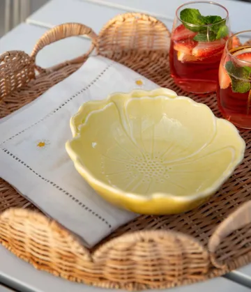 Round Scallop plateau - Natural, 40 cm - Pick a Poppy