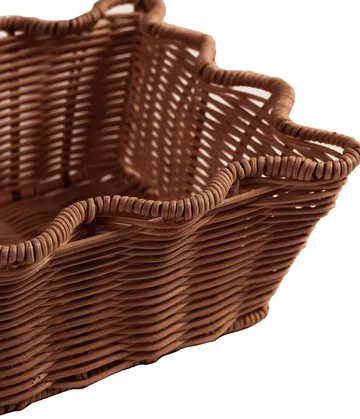 Scallop Rattan panier - Dark Brown, 20x30 cm - Pick a Poppy