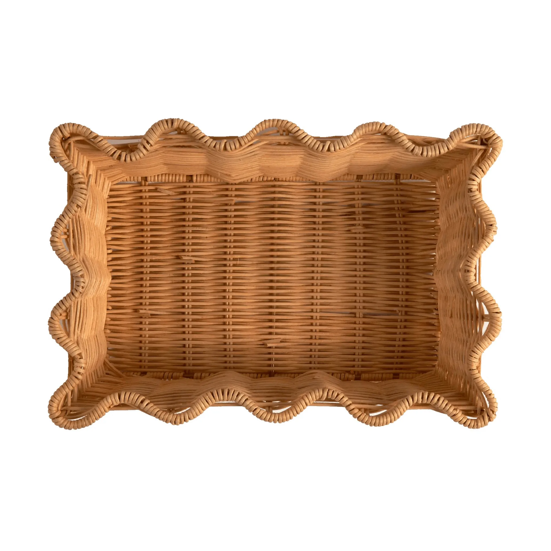 Scallop Rattan panier, Natural, 20x30 cm Pick a Poppy