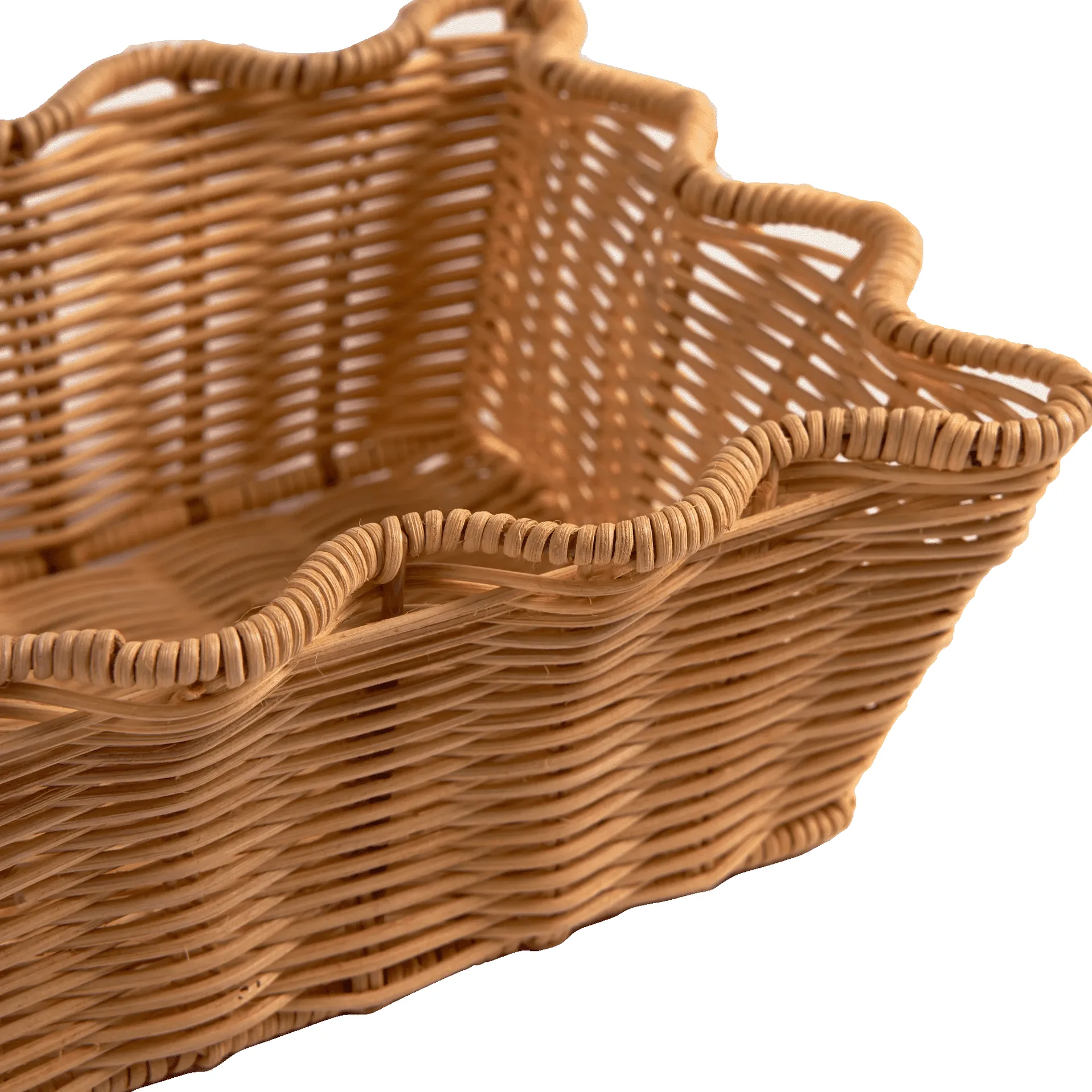 Scallop Rattan panier, Natural, 20x30 cm Pick a Poppy