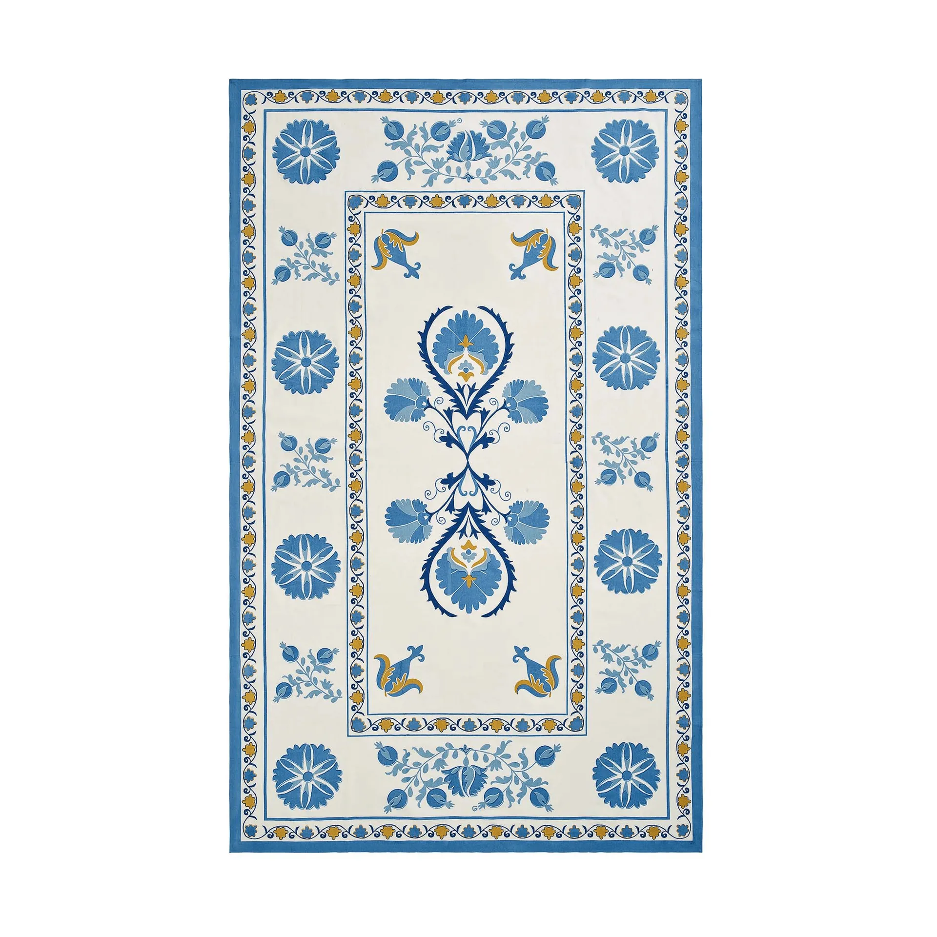 Suzani nappe, Blue, 250x150 cm Pick a Poppy