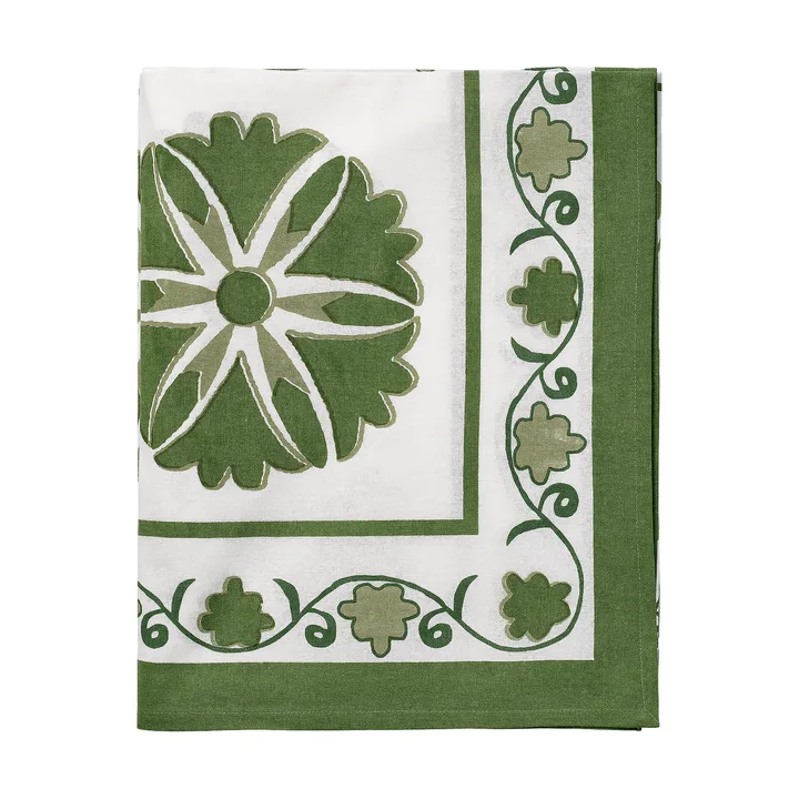Suzani nappe - Green, 350x150 cm - Pick a Poppy