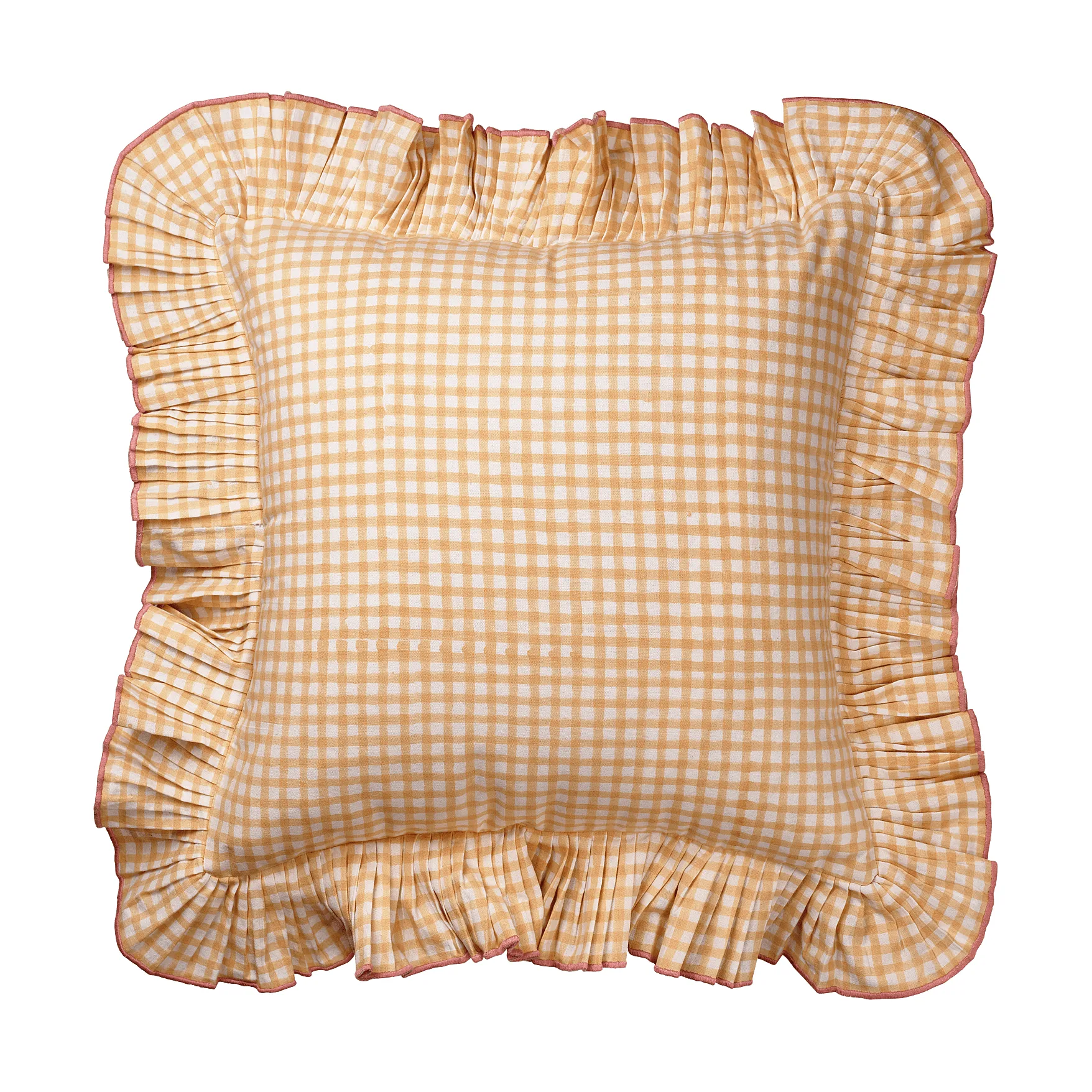 Vichy coussin, Light Yellow, 40x40 cm Pick a Poppy