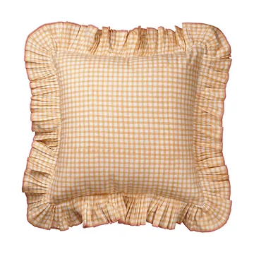 Vichy housse de coussin - Light Yellow, 40x40 cm - Pick a Poppy