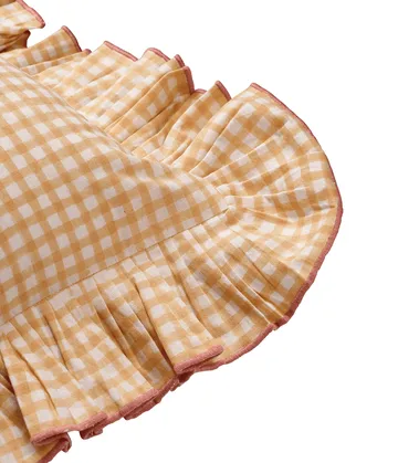 Vichy housse de coussin - Light Yellow, 40x40 cm - Pick a Poppy
