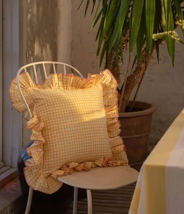 Vichy housse de coussin - Light Yellow, 40x40 cm - Pick a Poppy