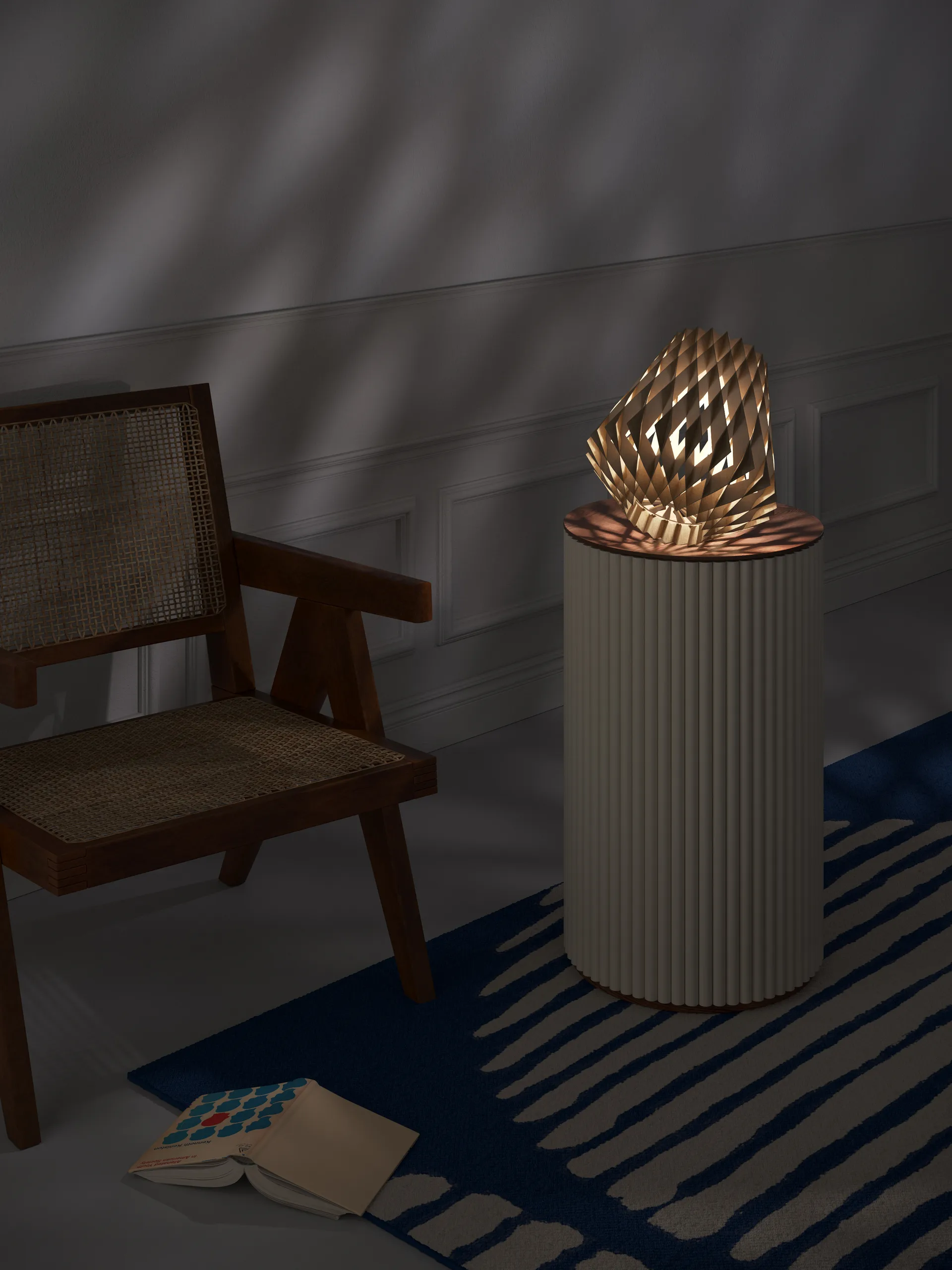 Lampe de table Pilke Signature Ø28 cm, Bouleau Pilke