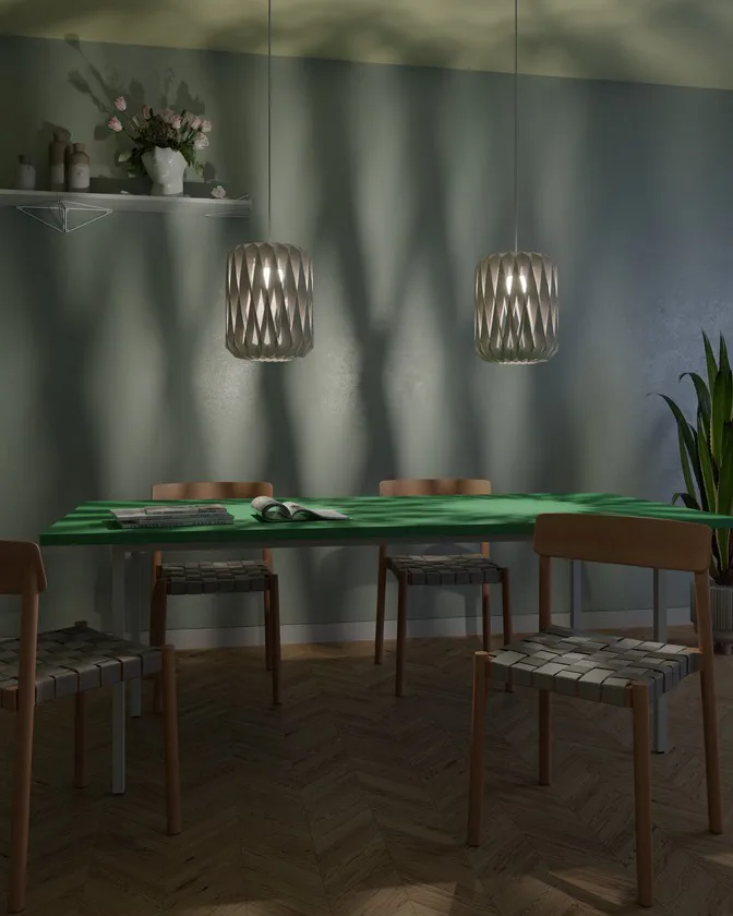 Suspension Pilke Signature Ø18 cm, Blanc Pilke