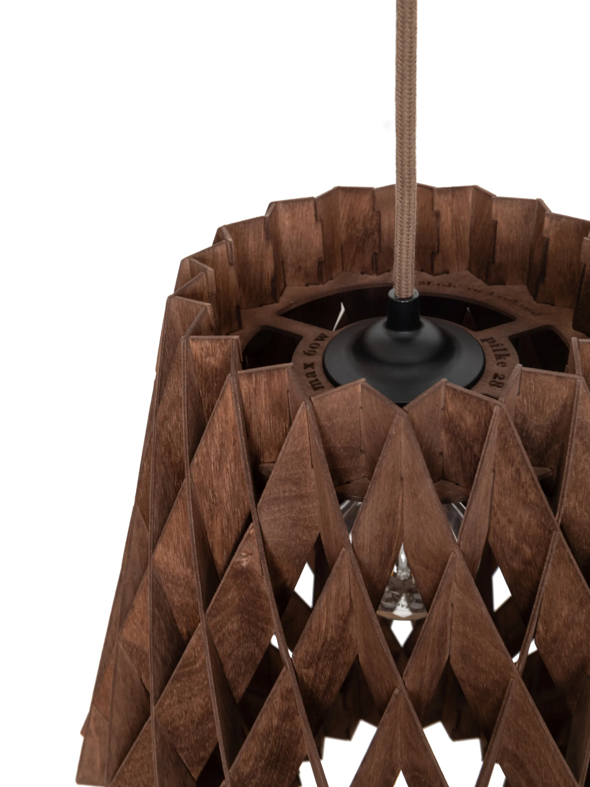 Suspension Pilke Signature Ø28 cm, Marron Pilke