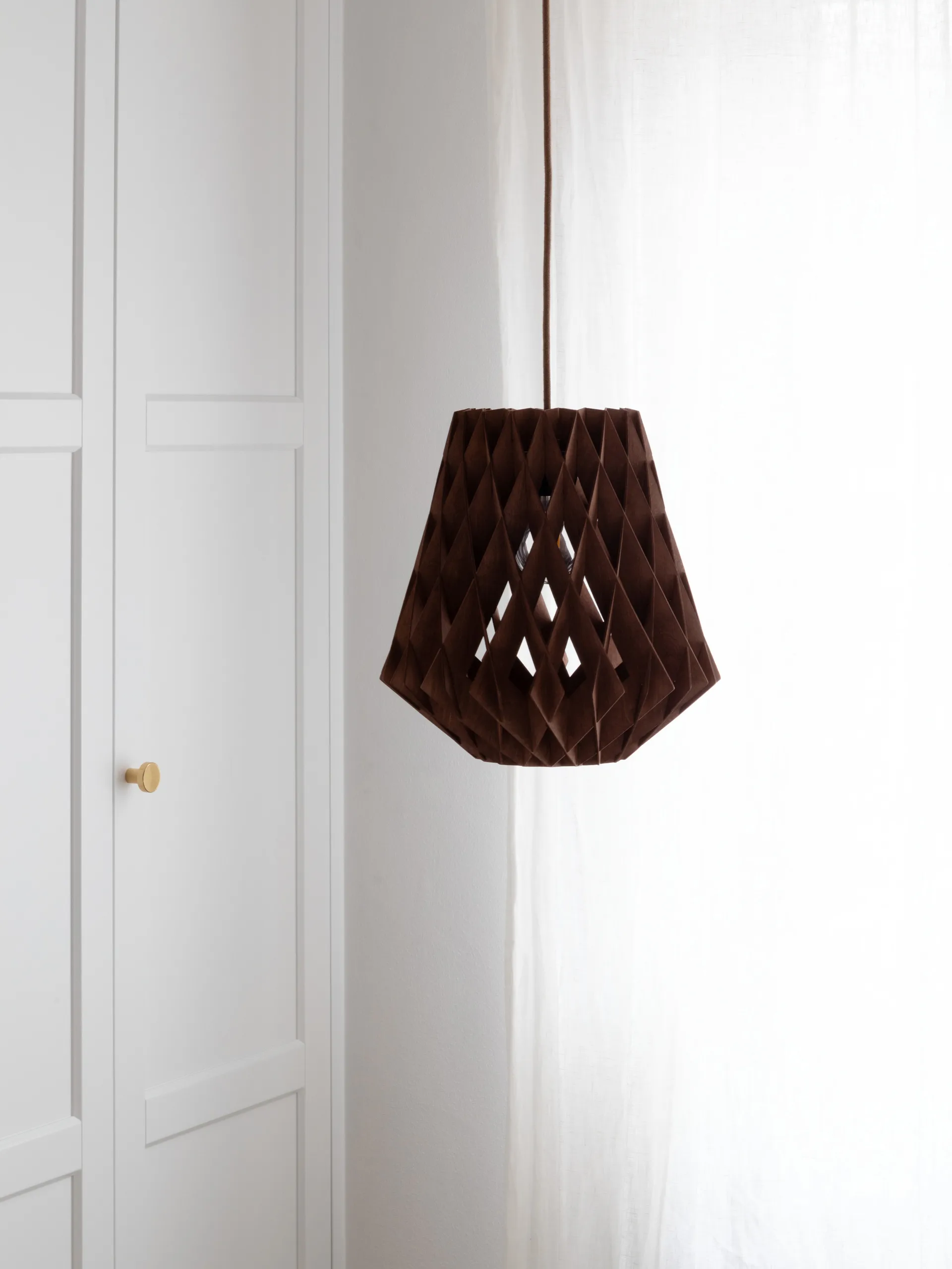 Suspension Pilke Signature Ø28 cm, Marron Pilke