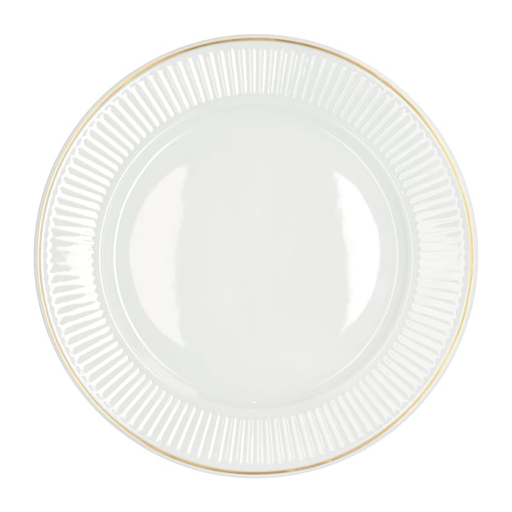 Assiette à bordure dorée Plissé Ø22 cm - Blanc - Pillivuyt