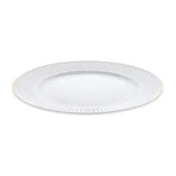 Assiette à bordure dorée Plissé Ø22 cm - Blanc - Pillivuyt