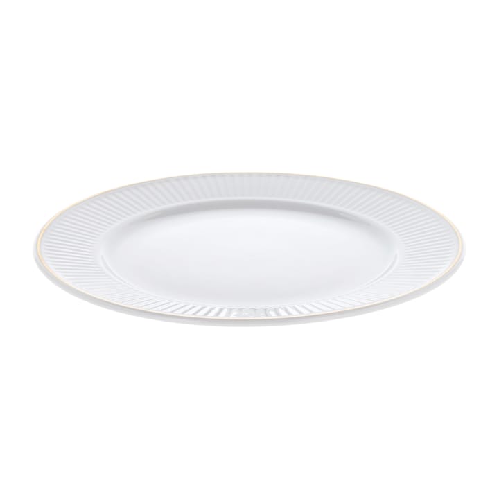 Assiette à bordure dorée Plissé Ø22 cm - Blanc - Pillivuyt