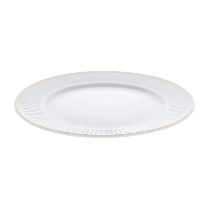 Assiette à bordure dorée Plissé Ø28 cm - Blanc - Pillivuyt