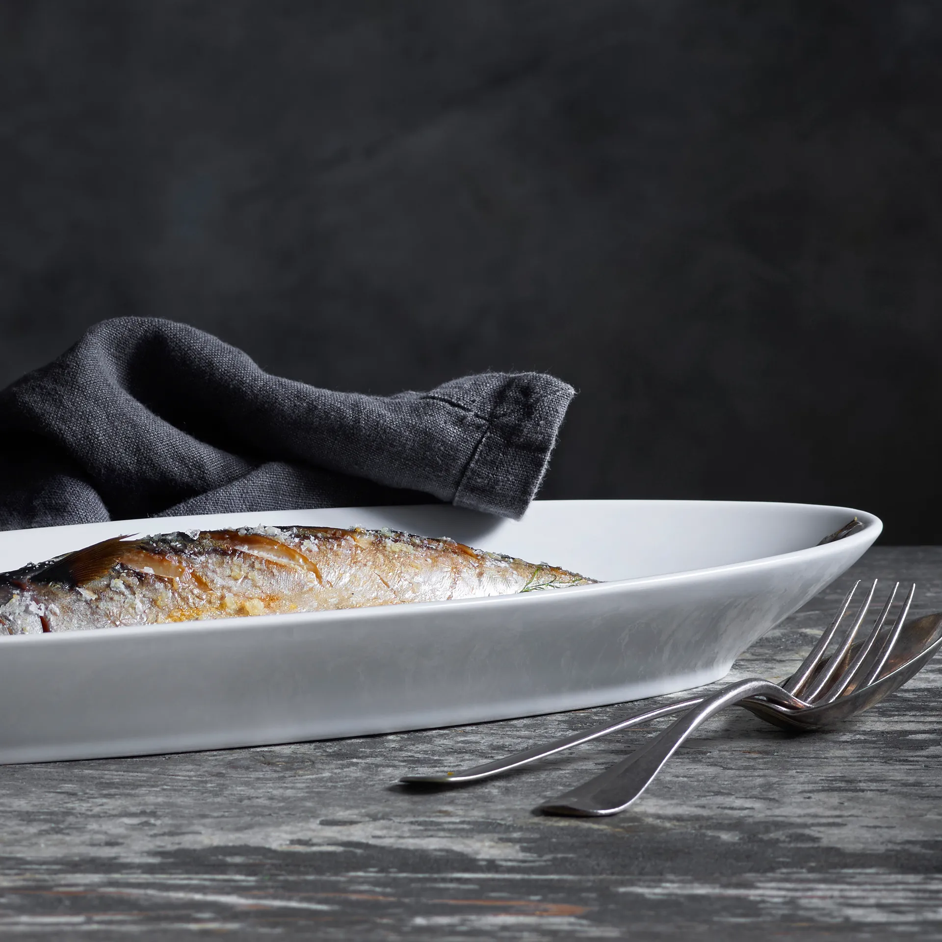 Assiette à poisson blanche Pillivuyt, 45 x 17 cm Pillivuyt