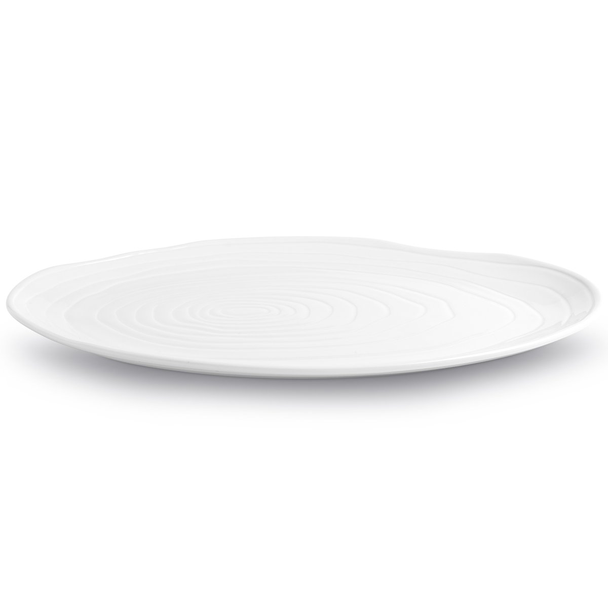pillivuyt assiette boulogne ovale 26x36 cm blanc