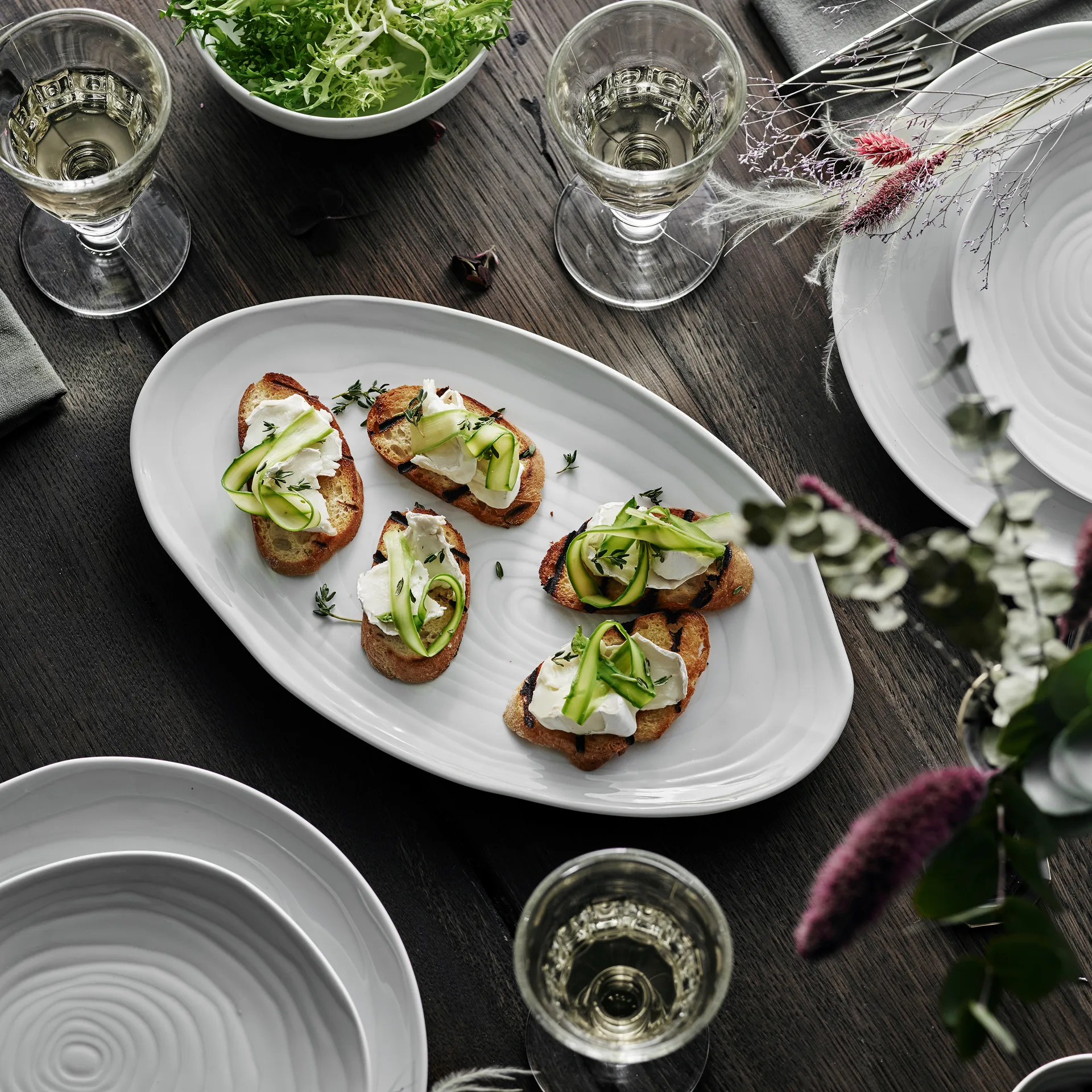 Assiette Boulogne ovale 26x36 cm, Blanc Pillivuyt