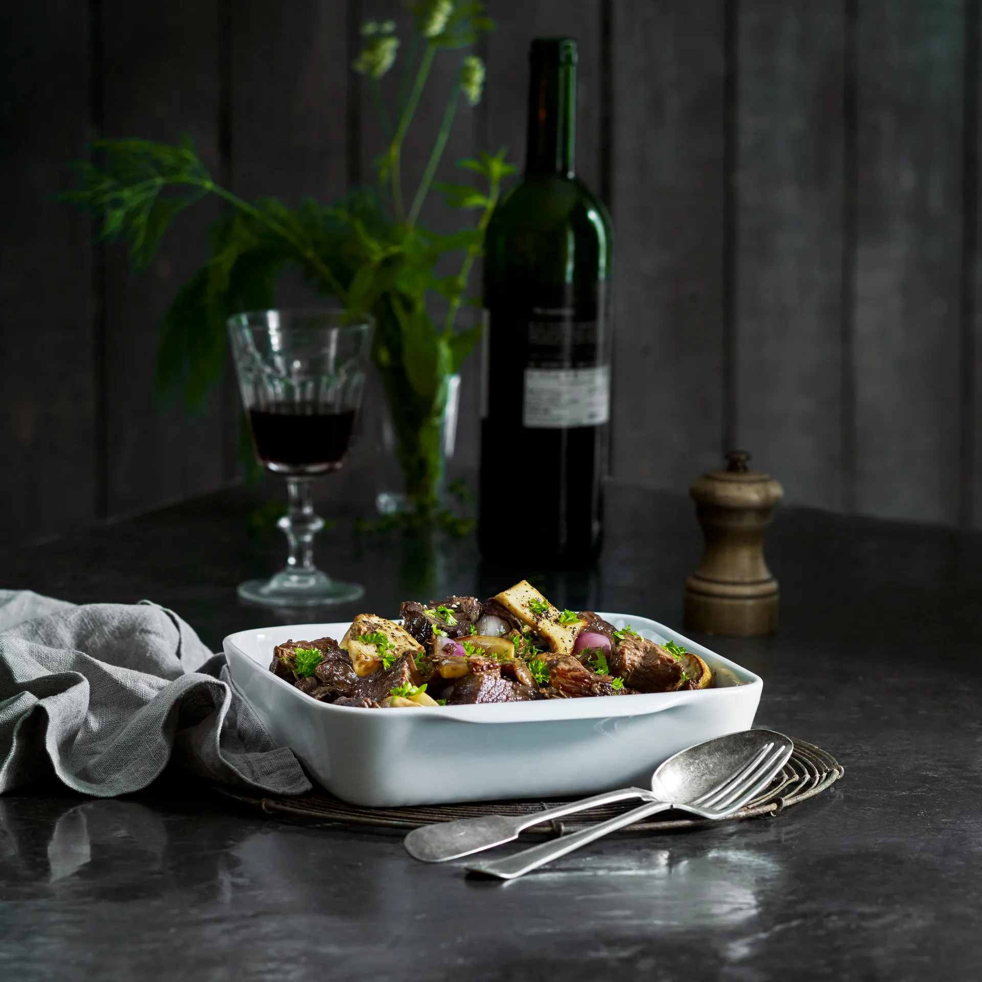 Assiette carrée blanche Pillivuyt, 17 x 17 cm Pillivuyt