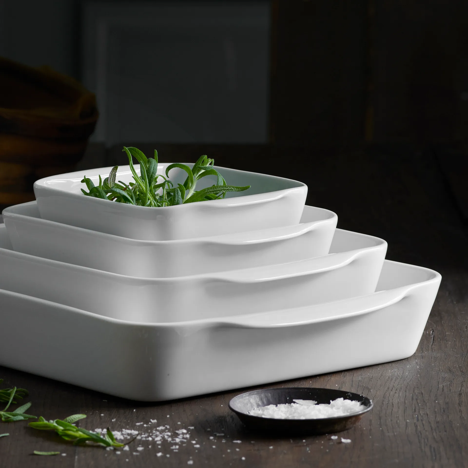 Assiette carrée blanche Pillivuyt, 22 x 22 cm Pillivuyt