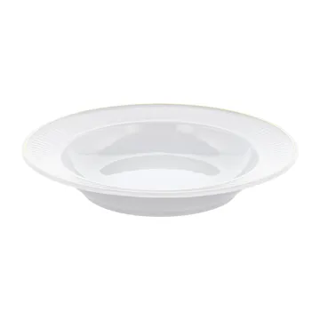 Assiette creuse à bordure dorée Plissé Ø22 cm - Blanc - Pillivuyt