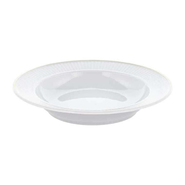 Assiette creuse à bordure dorée Plissé Ø22 cm - Blanc - Pillivuyt